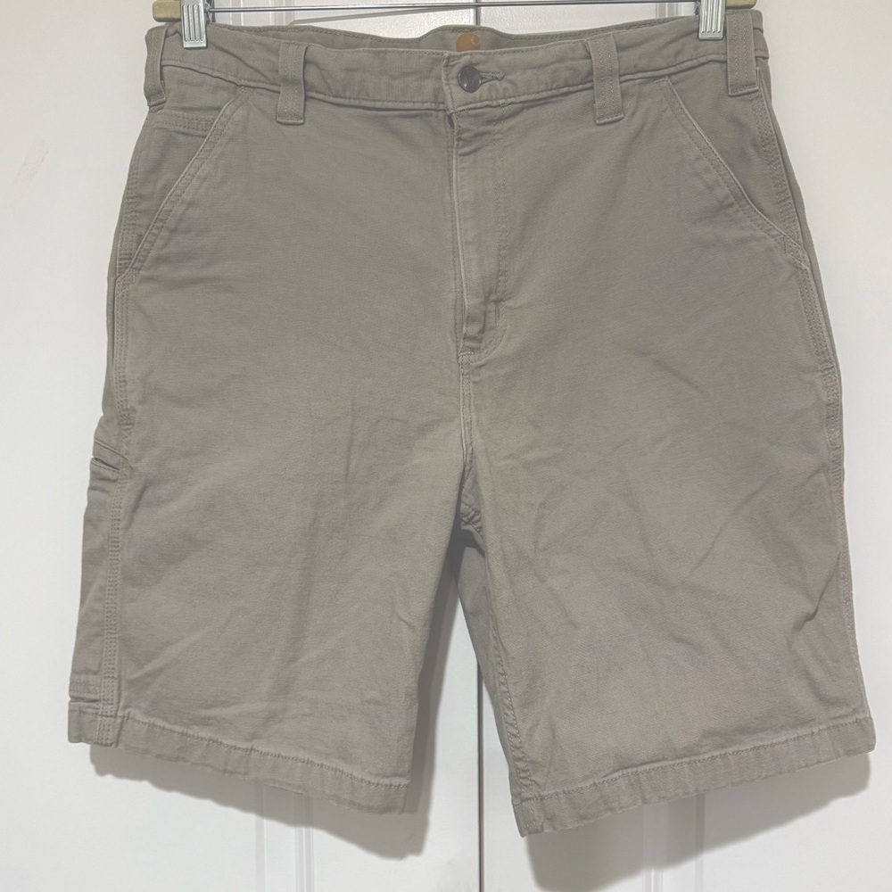 Carhartt Tan Flat Front Shorts Relaxed fit sz 36